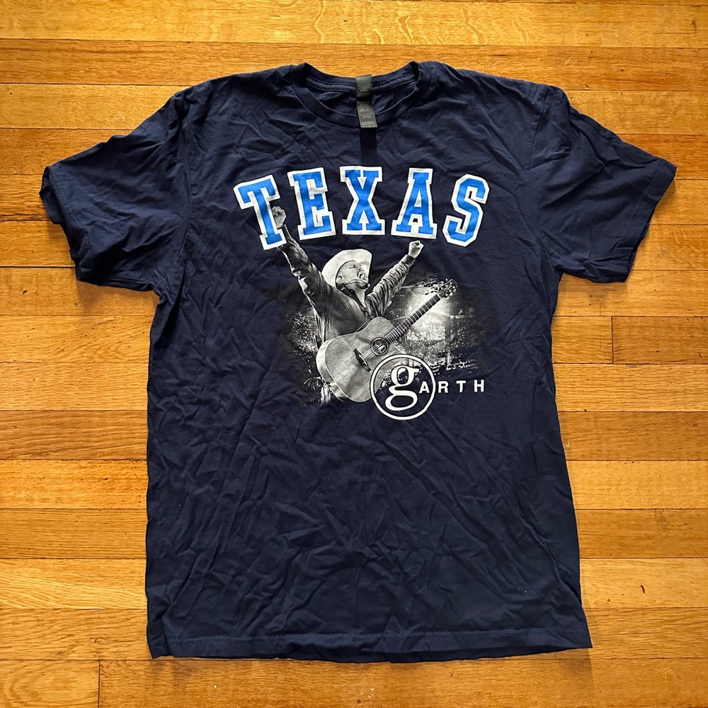 Garth Brooks TEXAS 2022 Stadium Tour Shirt Men’s Size Large Navy Blue